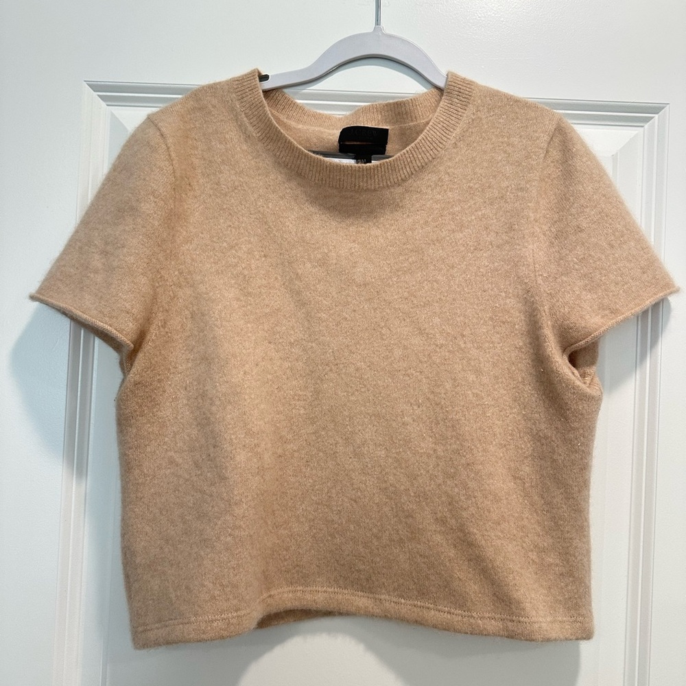 Vintage J. Crew Cashmere Sweater T shirt in Cream